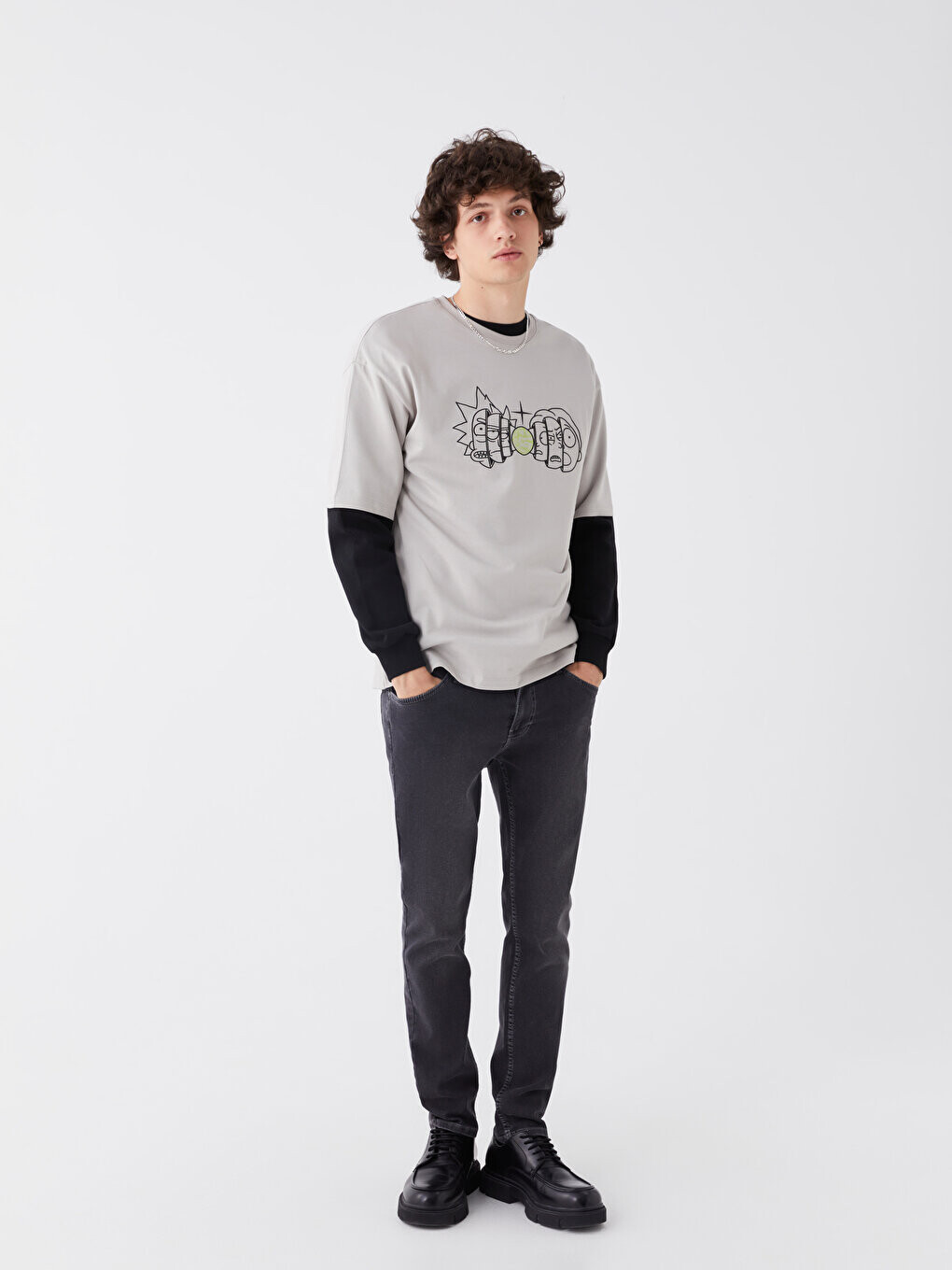 

Мужские джинсовые брюки 750 Slim Fit LCW Casual, серое родео, Серый