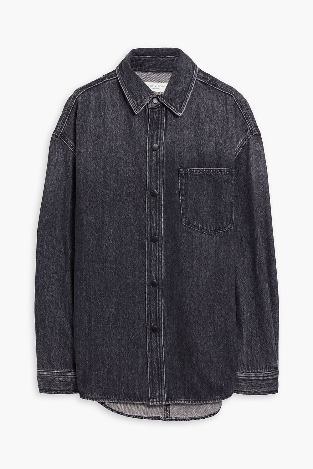 

Джинсовая рубашка оверсайз RAG & BONE, черный