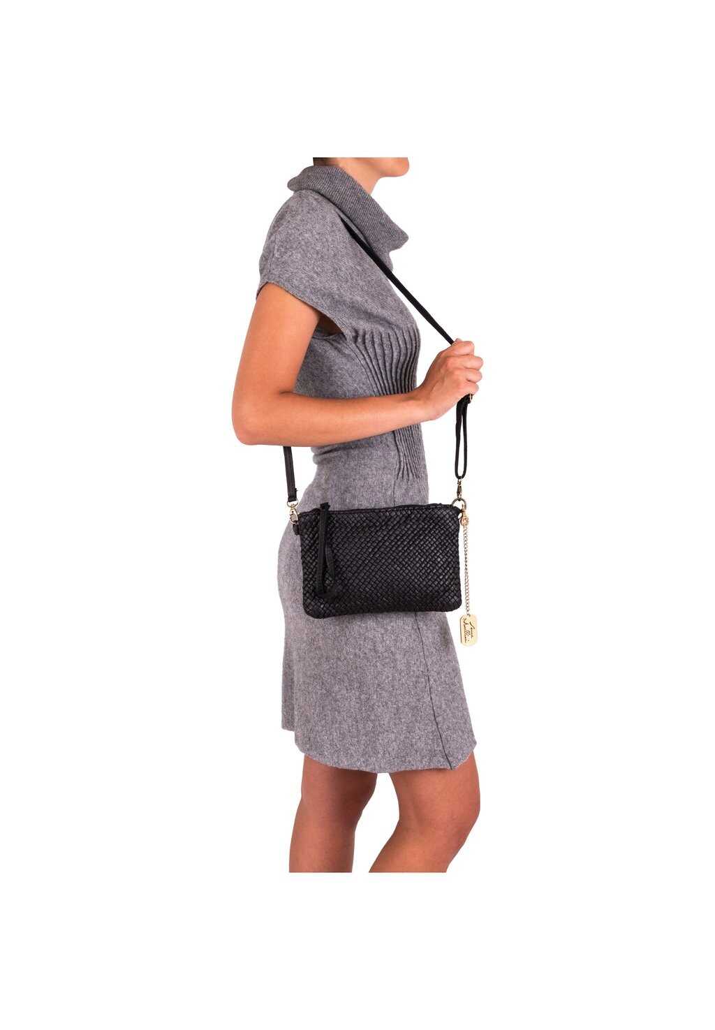 

Сумка через плечо Laura Schulter Verstellbare Träger Italian Made Anna Morellini, черный