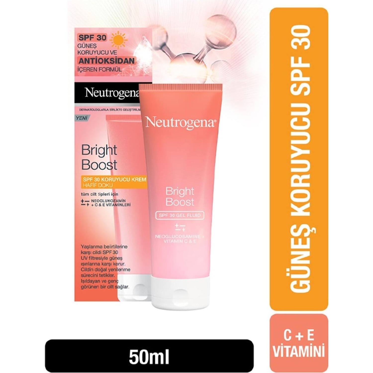 

Защитный крем SPF30 Neutrogena Bright Boost, 50 мл
