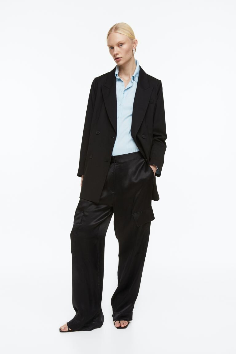 

Атласные брюки-карго H&M