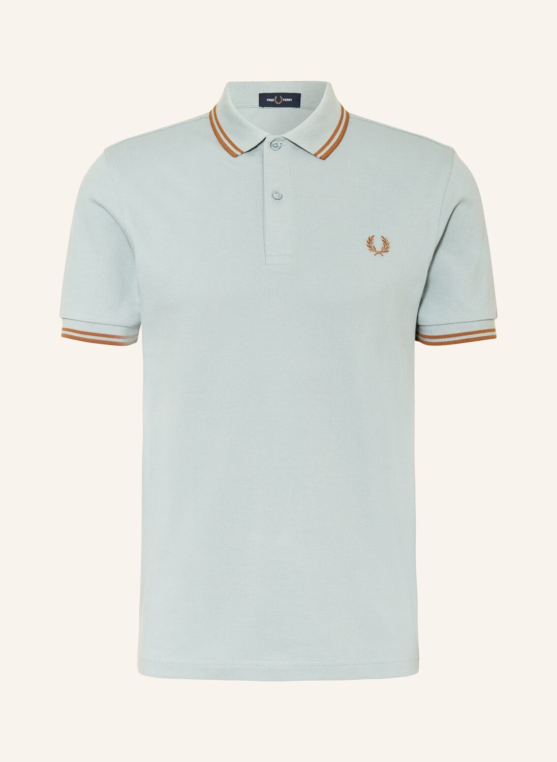 

Рубашка-поло из пике FRED PERRY, цвет MINT/HELLBRAUN