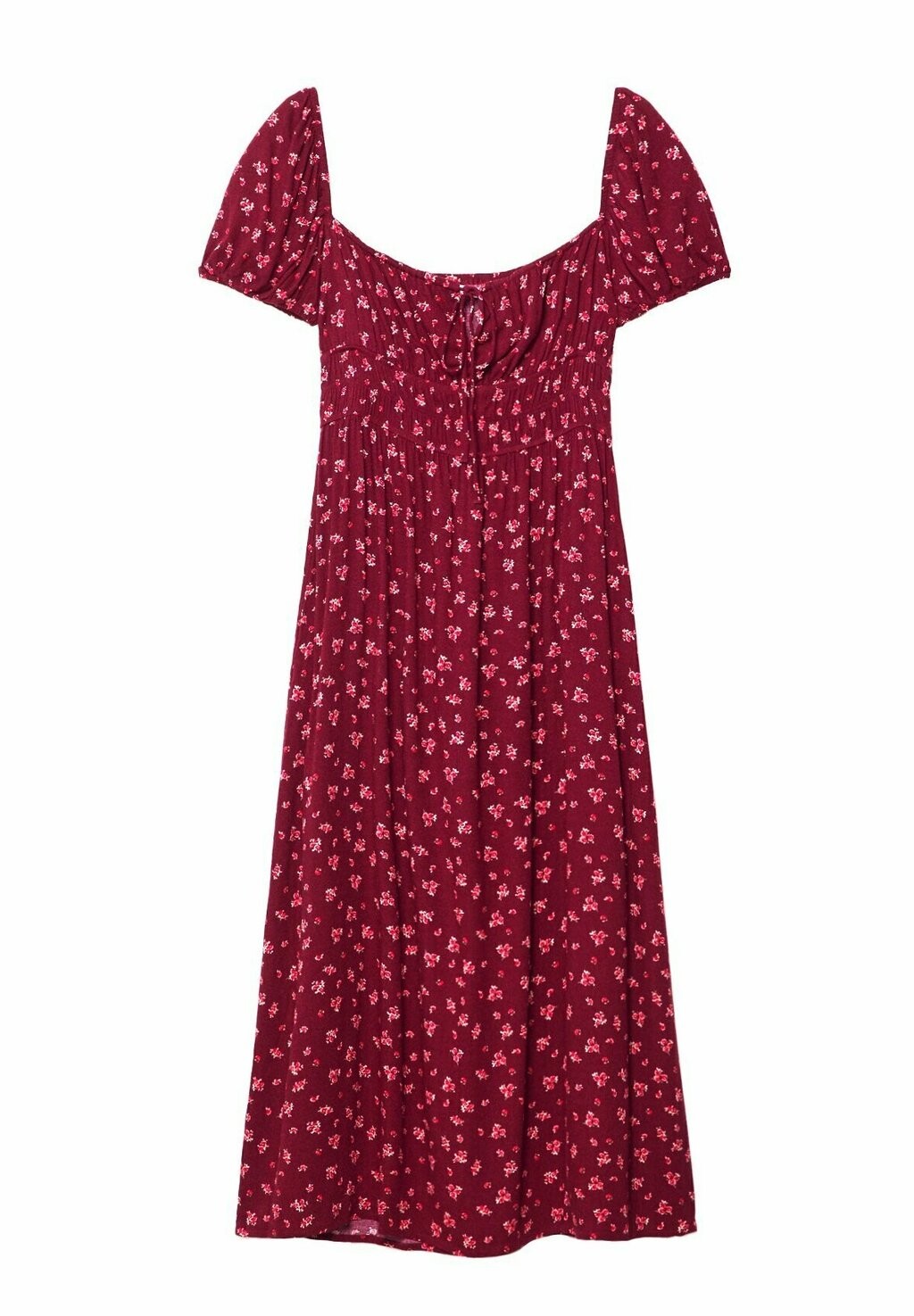 

Дневное платье PRINTED FLOWING MIDI Stradivarius, Бордо