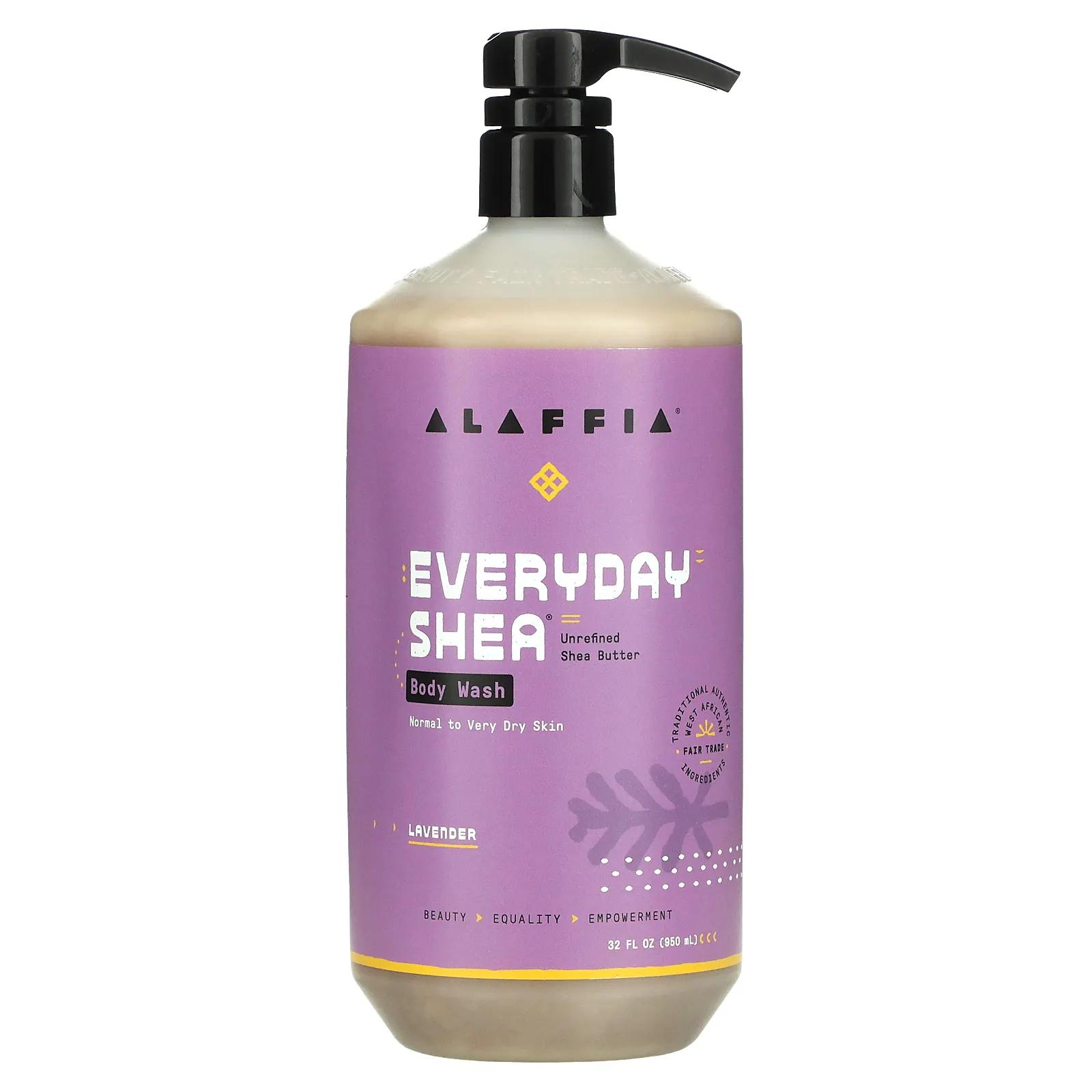 Everyday Shea Body Wash Lavender 32 fl oz (950 ml) hydrating soothing body wash lavender 12 fl oz 354 ml
