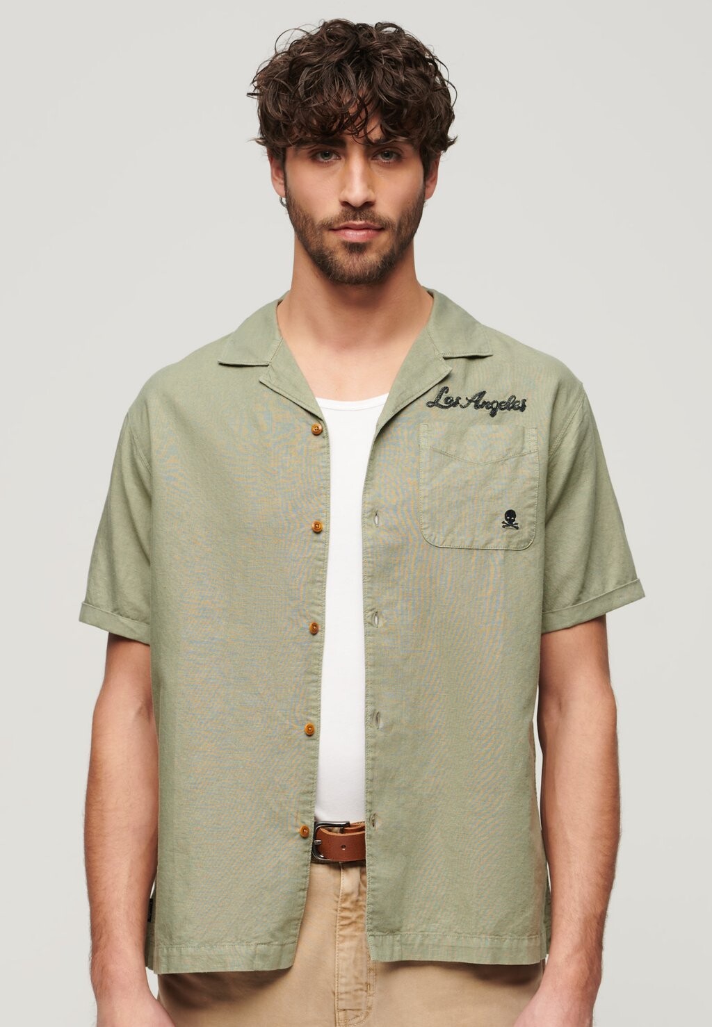 

Рубашка RESORT SHORT SLEEVE Superdry, хаки