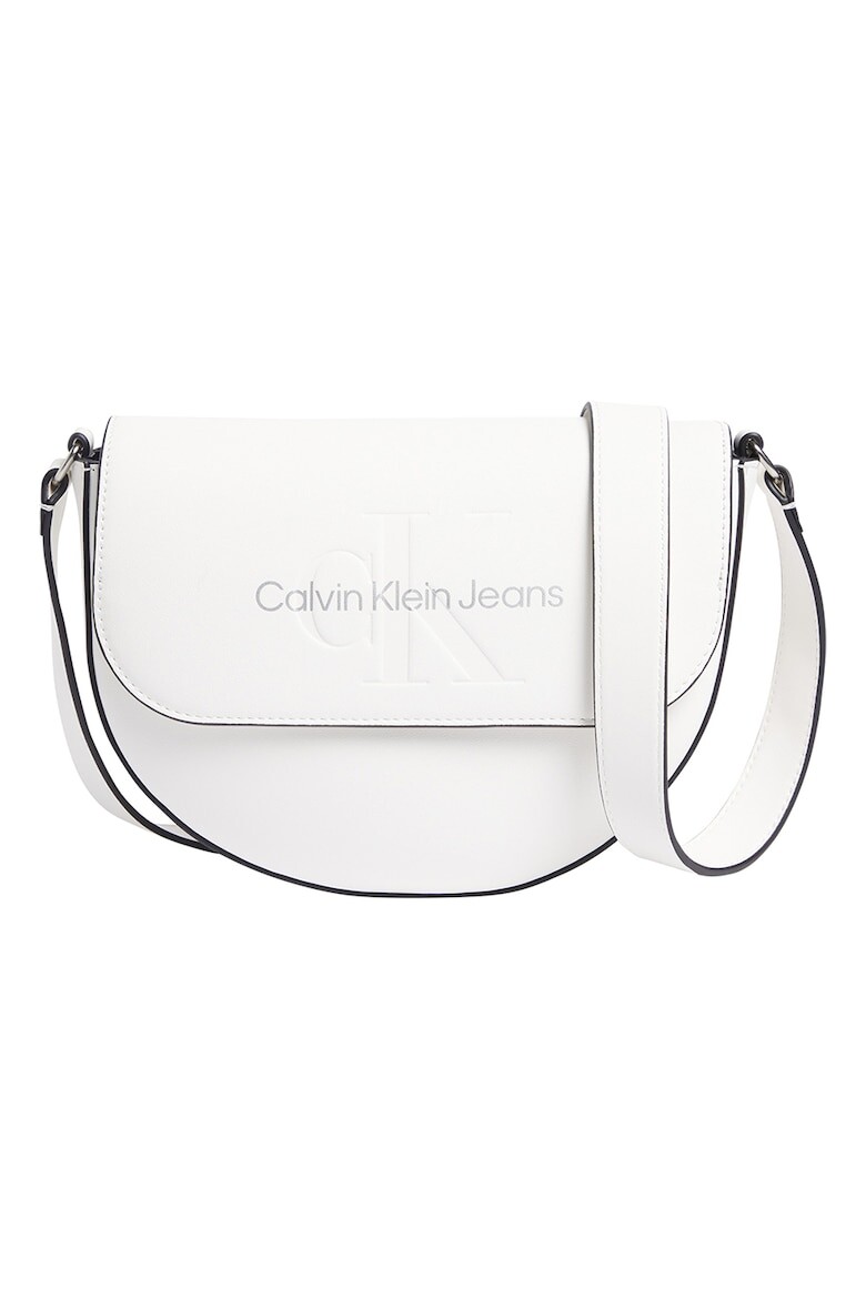 

Сумка Sculpted из экокожи с логотипом Calvin Klein Jeans, белый