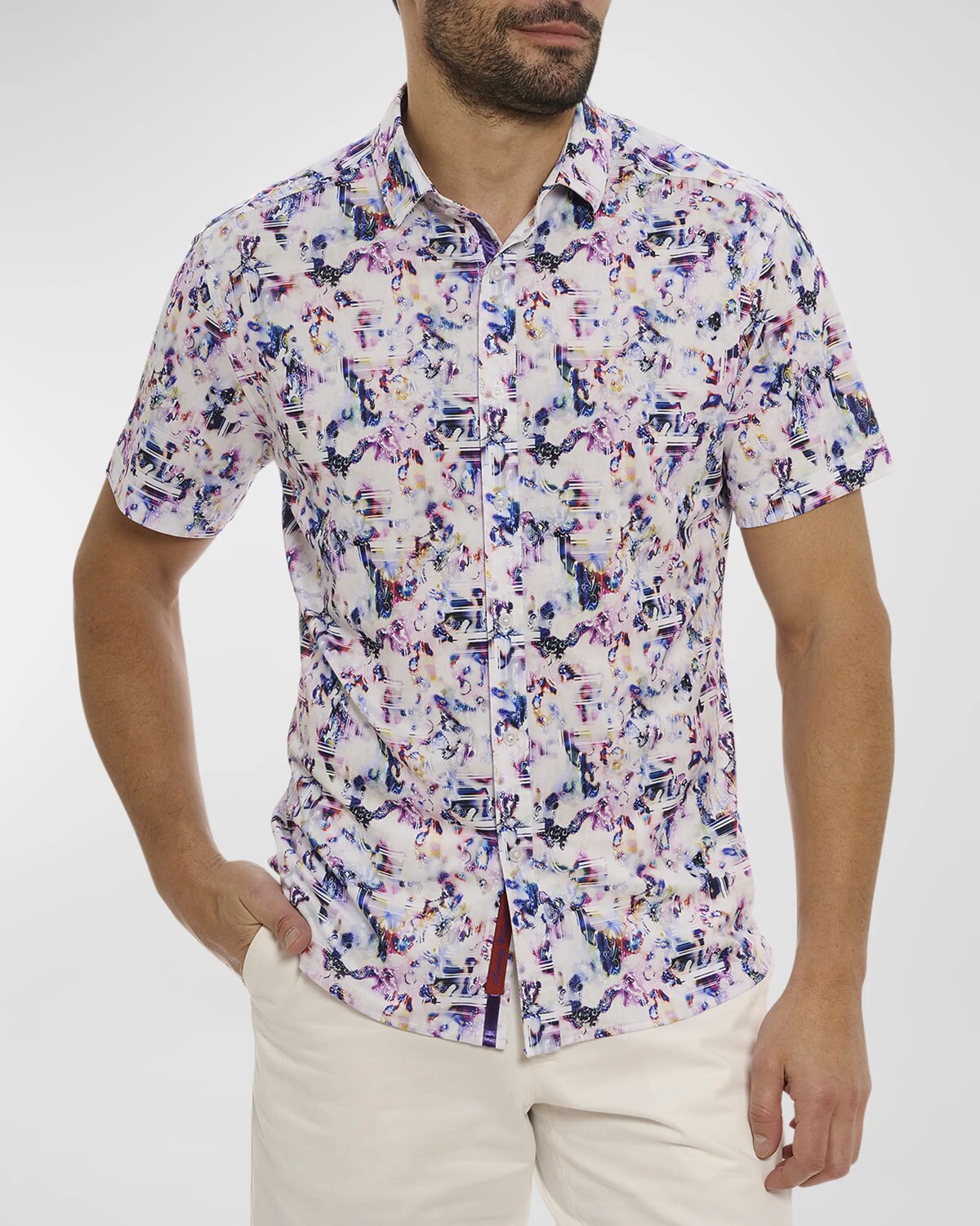 

Мужская рубашка с коротким рукавом Le Pelosa Robert Graham, цвет Multi