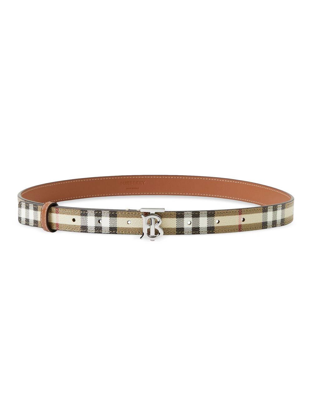 

Ремень в клетку с монограммой Burberry, бежевый