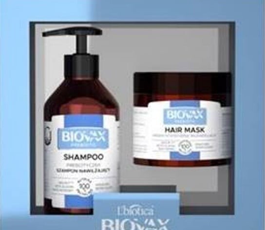 

Набор косметики Biovax Prebiotic: увлажняющий шампунь с пребиотиком + интенсивно регенерирующая маска, 200 мл + 250 мл