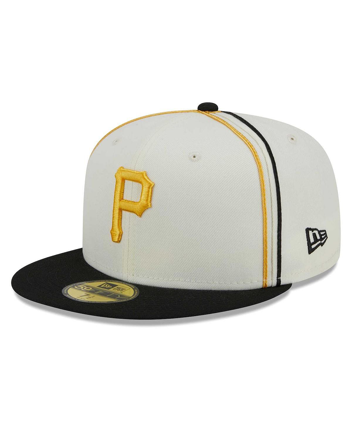 

Мужская кремовая, черная приталенная шляпа Pittsburgh Pirates Chrome Sutash 59FIFTY New Era