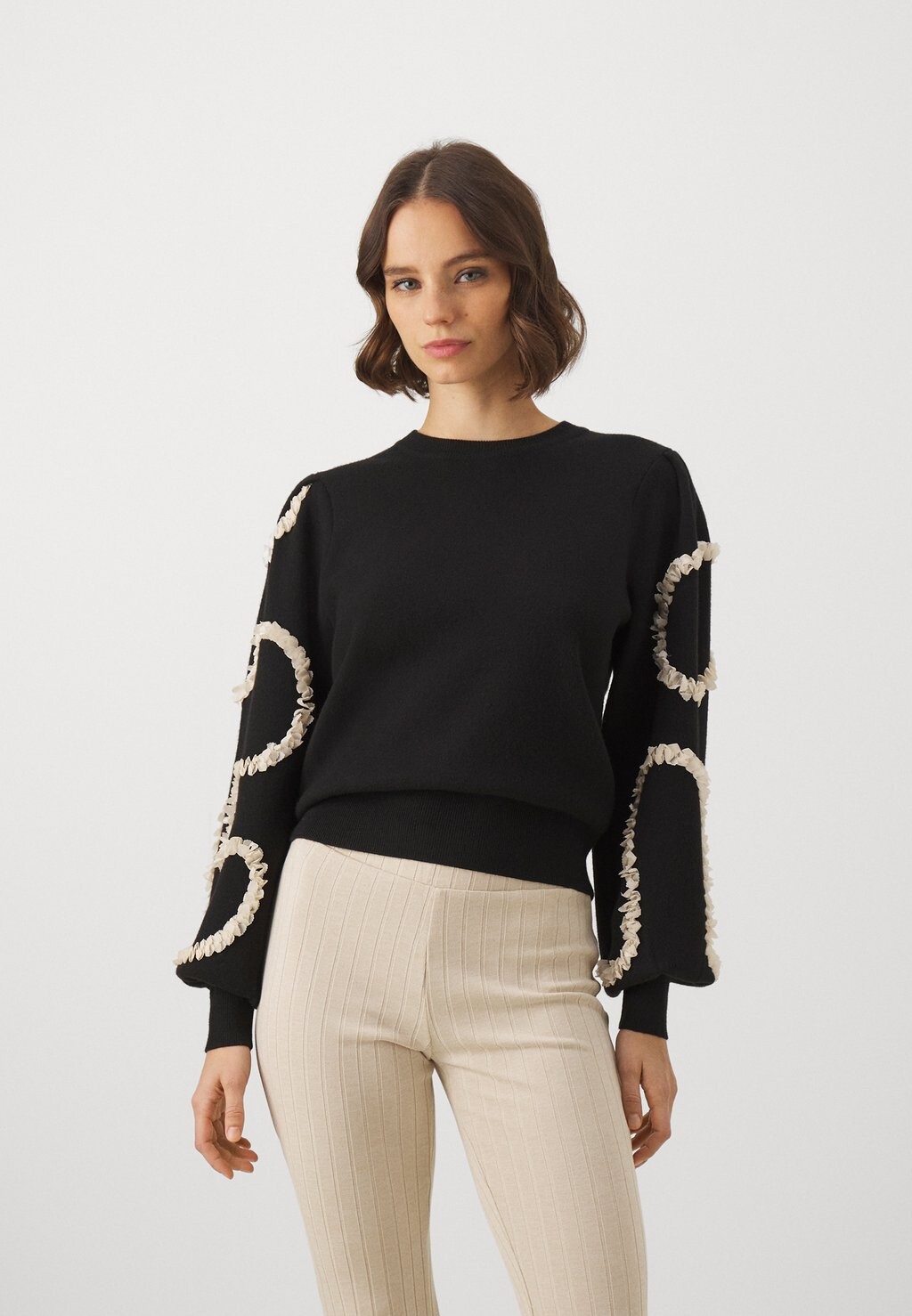 

Свитшот Object OBJDIDI O NECK, цвет black/sandshell