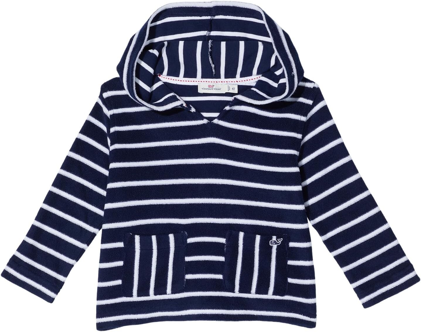 

Худи Vineyard Vines Striped Terry Towel Hoodie, цвет Navy Stripe