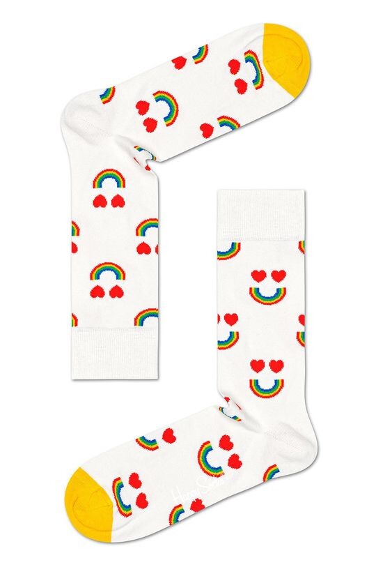 

Носки «Счастливая радуга» Happy Socks, бежевый