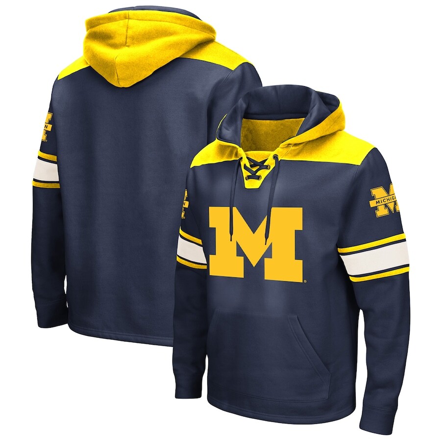 

Пуловер с капюшоном Colosseum Michigan Wolverines, нави