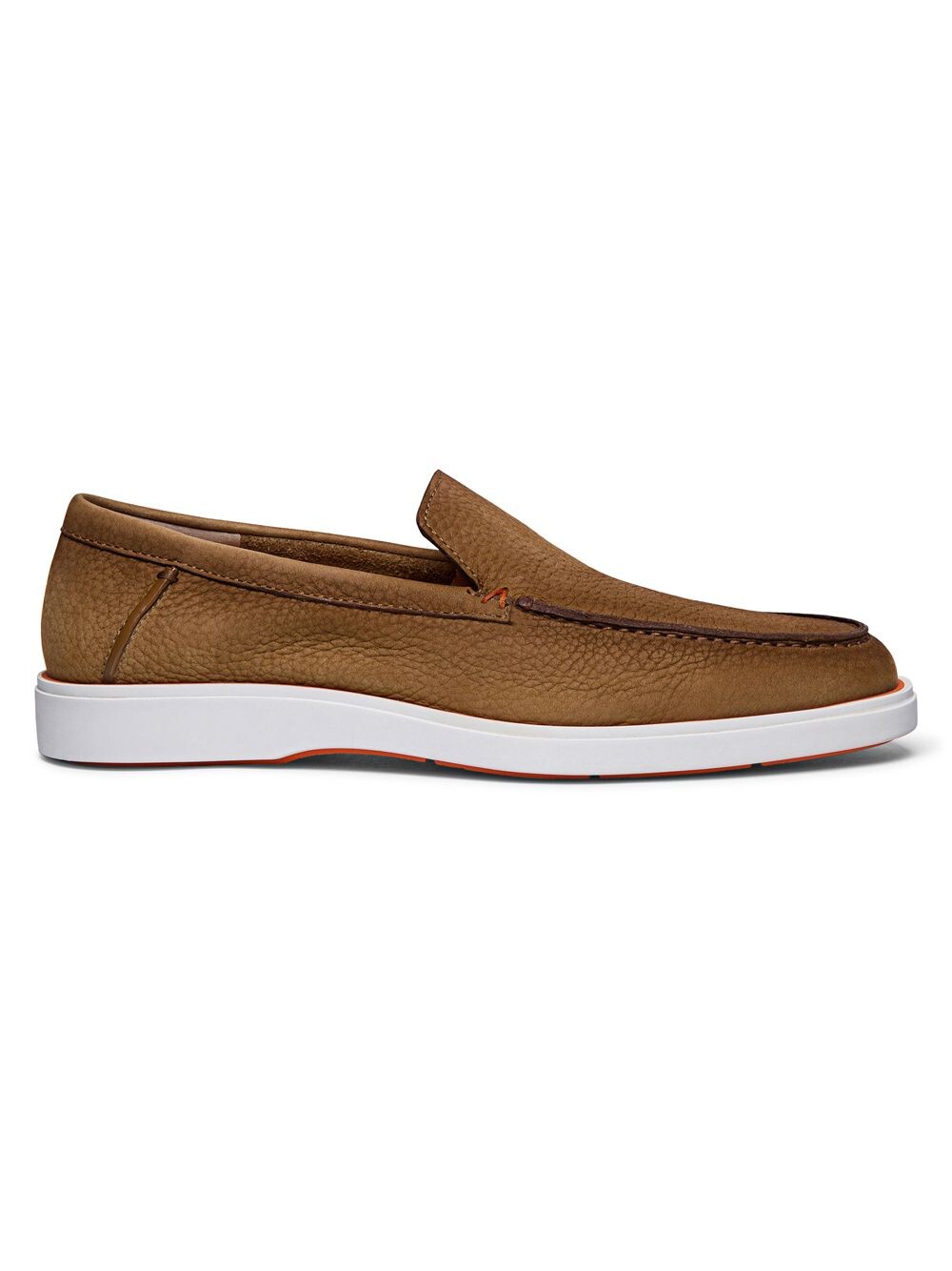 

Кожаные лоферы без шнурков Santoni, коричневый