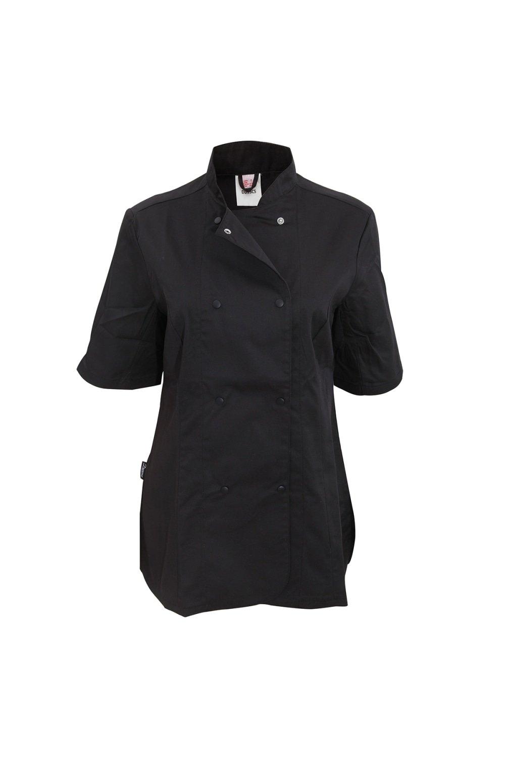 Приталенная куртка шеф-повара с короткими рукавами (2 шт.) Dennys, черный 40 шт шары из фольги в виде цифр 32 дюйма