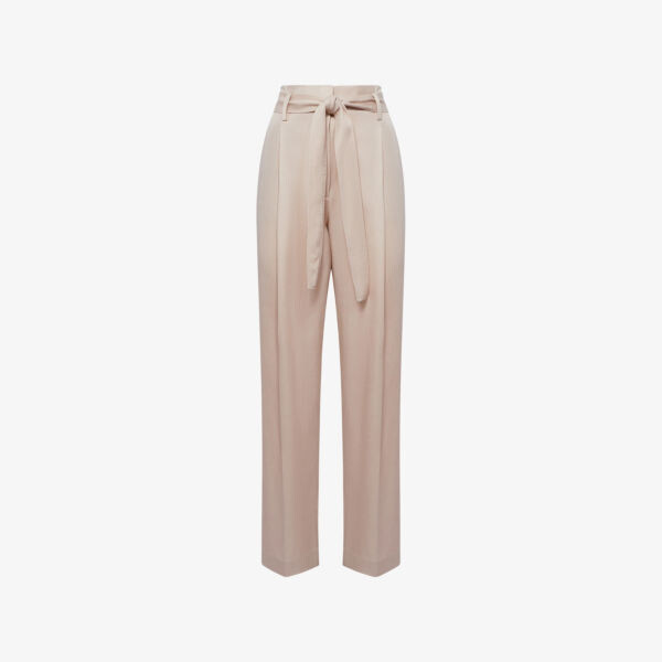 

Зауженные к низу плетеные брюки Mylie с поясом Reiss, цвет neutral