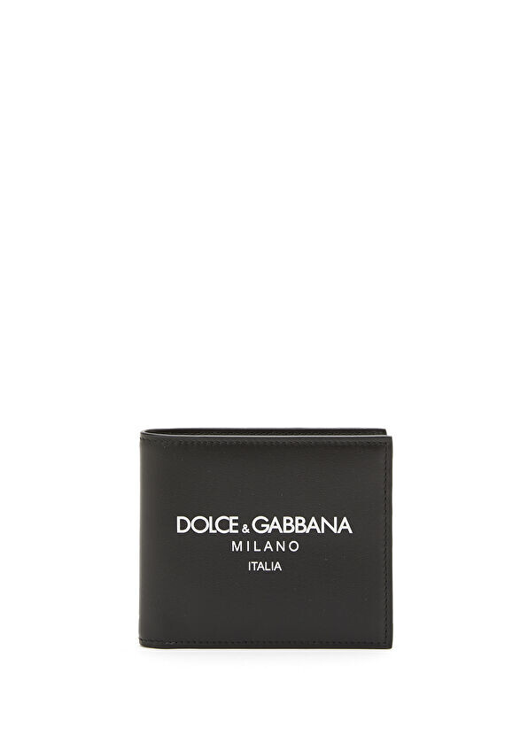 

Мужской кожаный кошелек с логотипом Dolce&Gabbana, черный