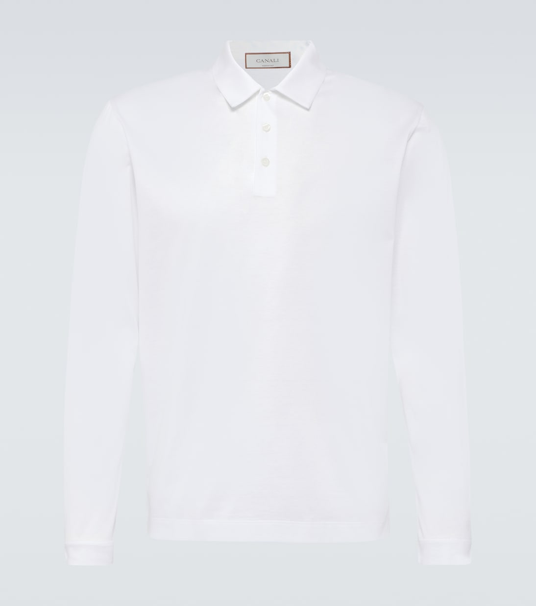 цена Хлопковая рубашка-поло Canali, белый