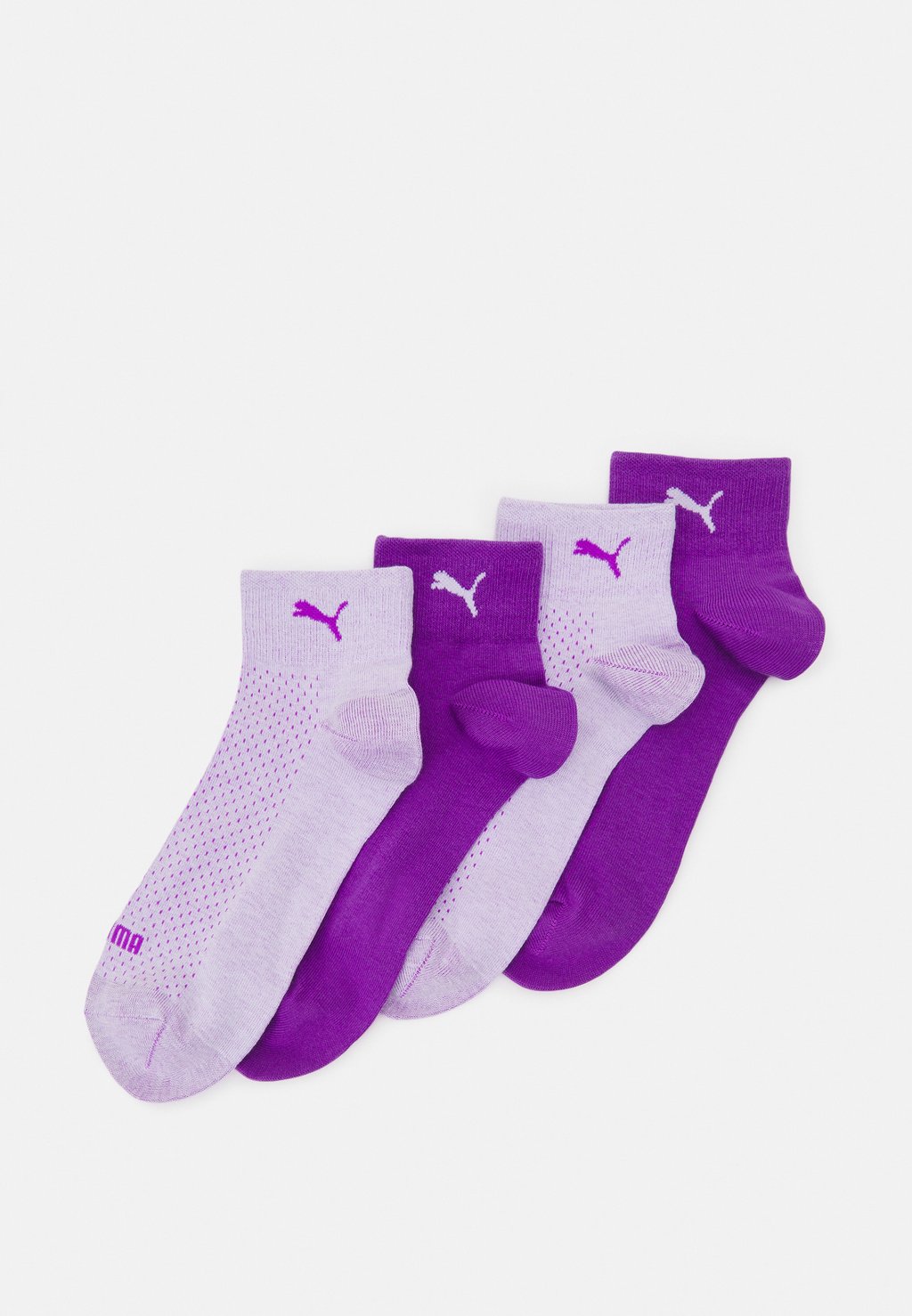 Носки WOMEN QUARTER 4 PACK Puma, цвет white/purple combo