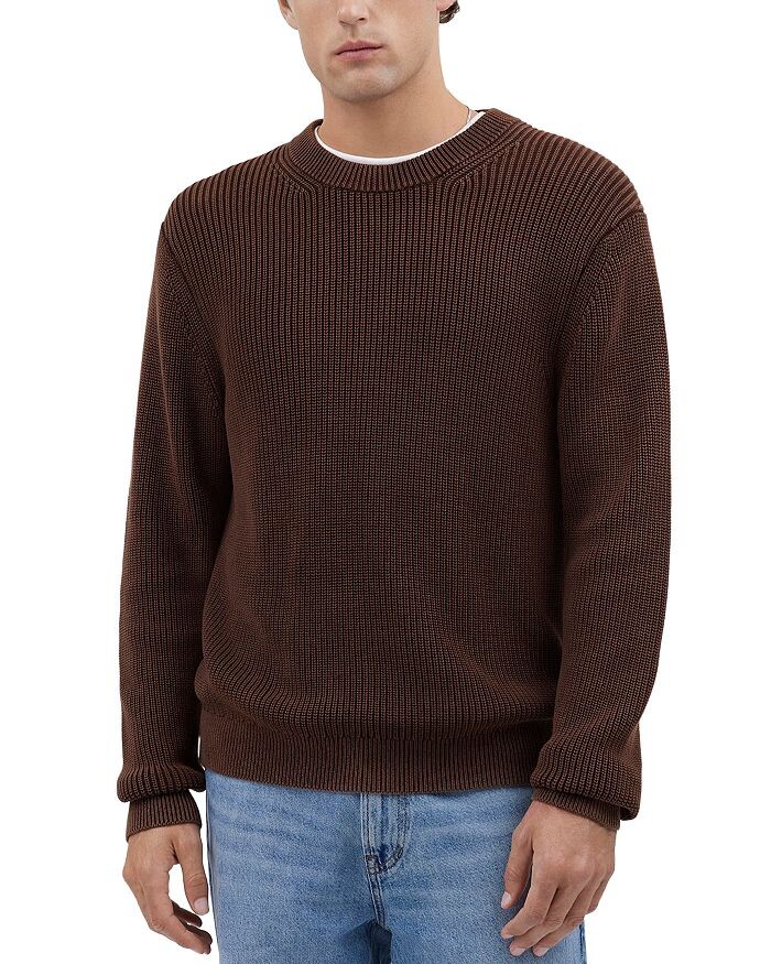 

Свитер с круглым вырезом Madewell Shaker Stitch, коричневый
