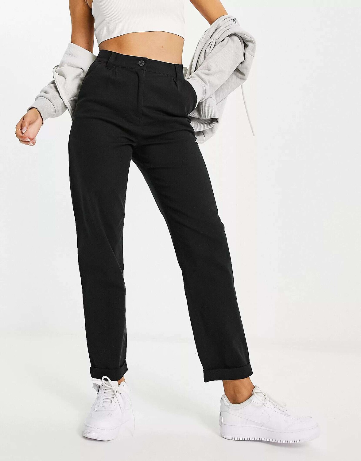 

Черные классические брюки-чиносы ASOS, Черный