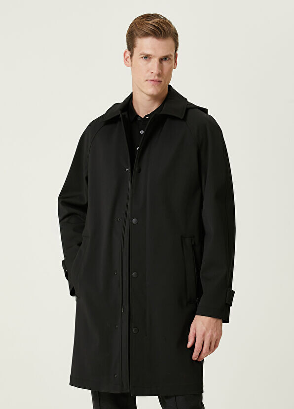 

Шерстяное пальто с капюшоном Beymen Collection, черный