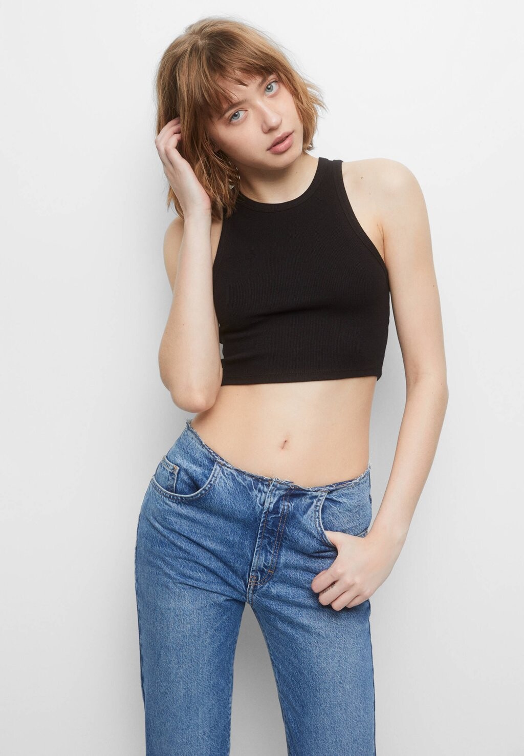 

Топ PULL&BEAR, черный
