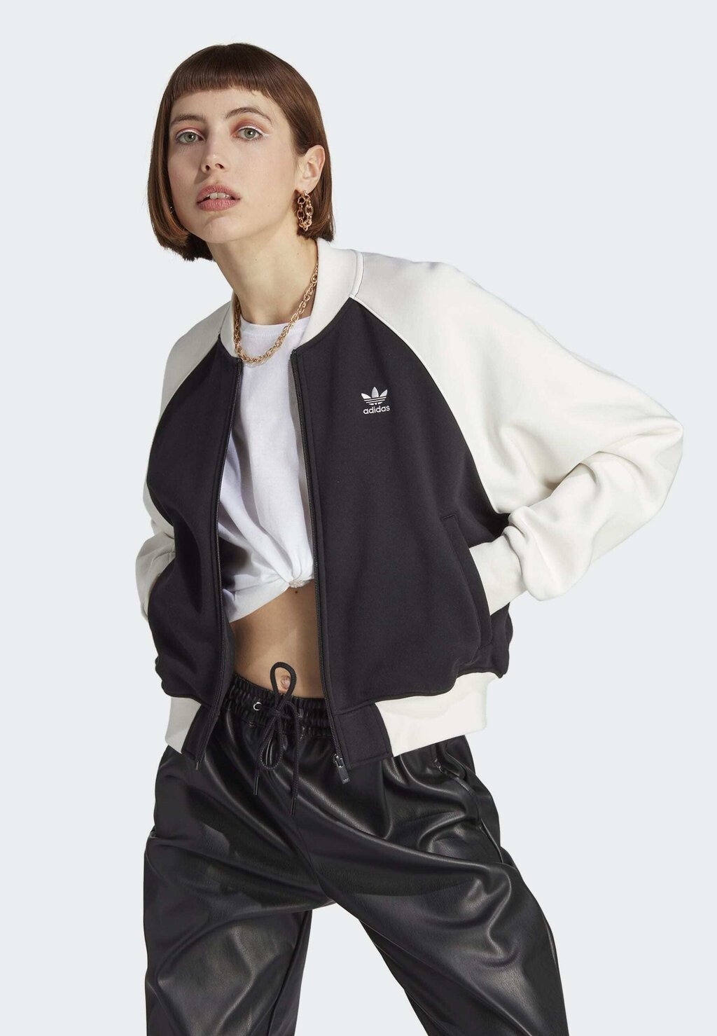 

Толстовка на молнии adidas Originals ADICOLOR CLASSICS TREFOI COLLEAGUE, черный