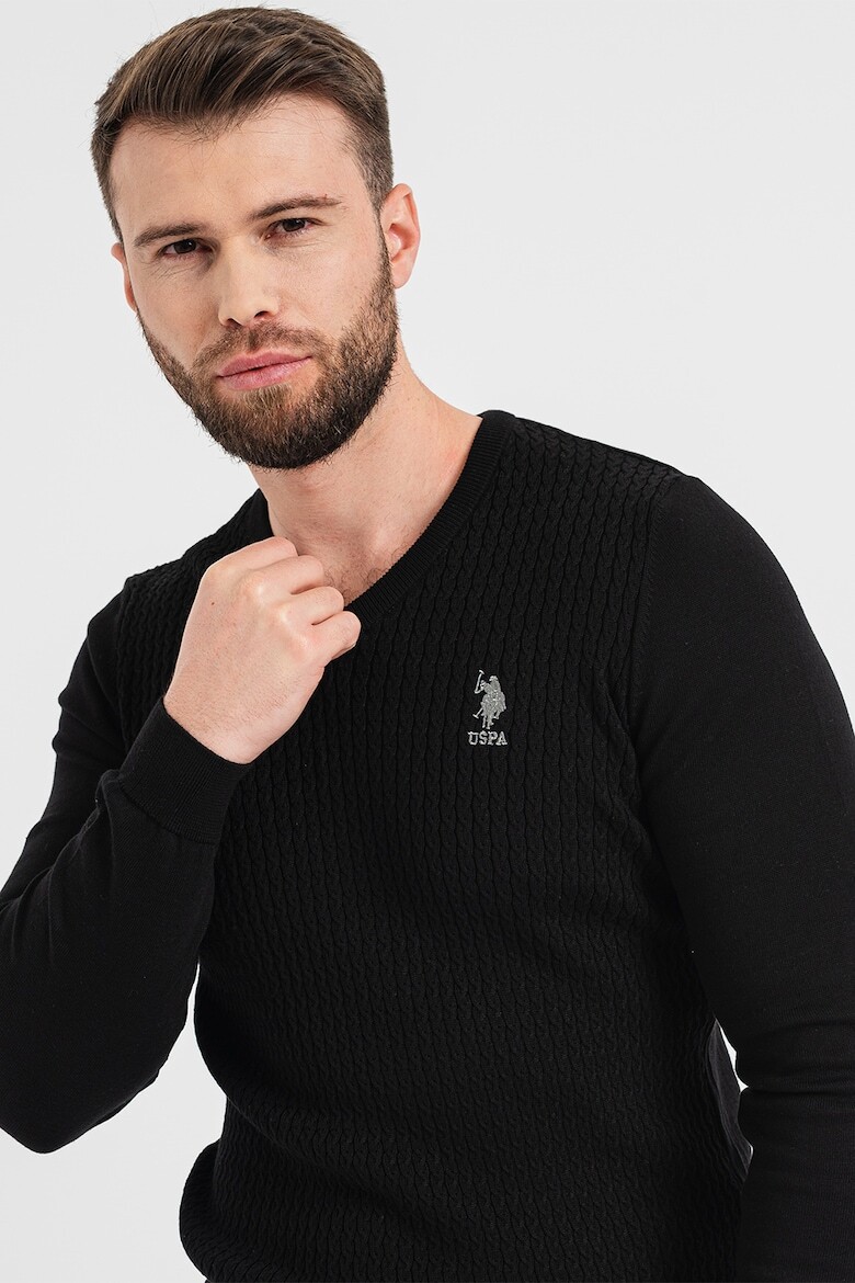 

Боди-Свитер остроконечной вязки в форме восьмерки U S Polo Assn , черный