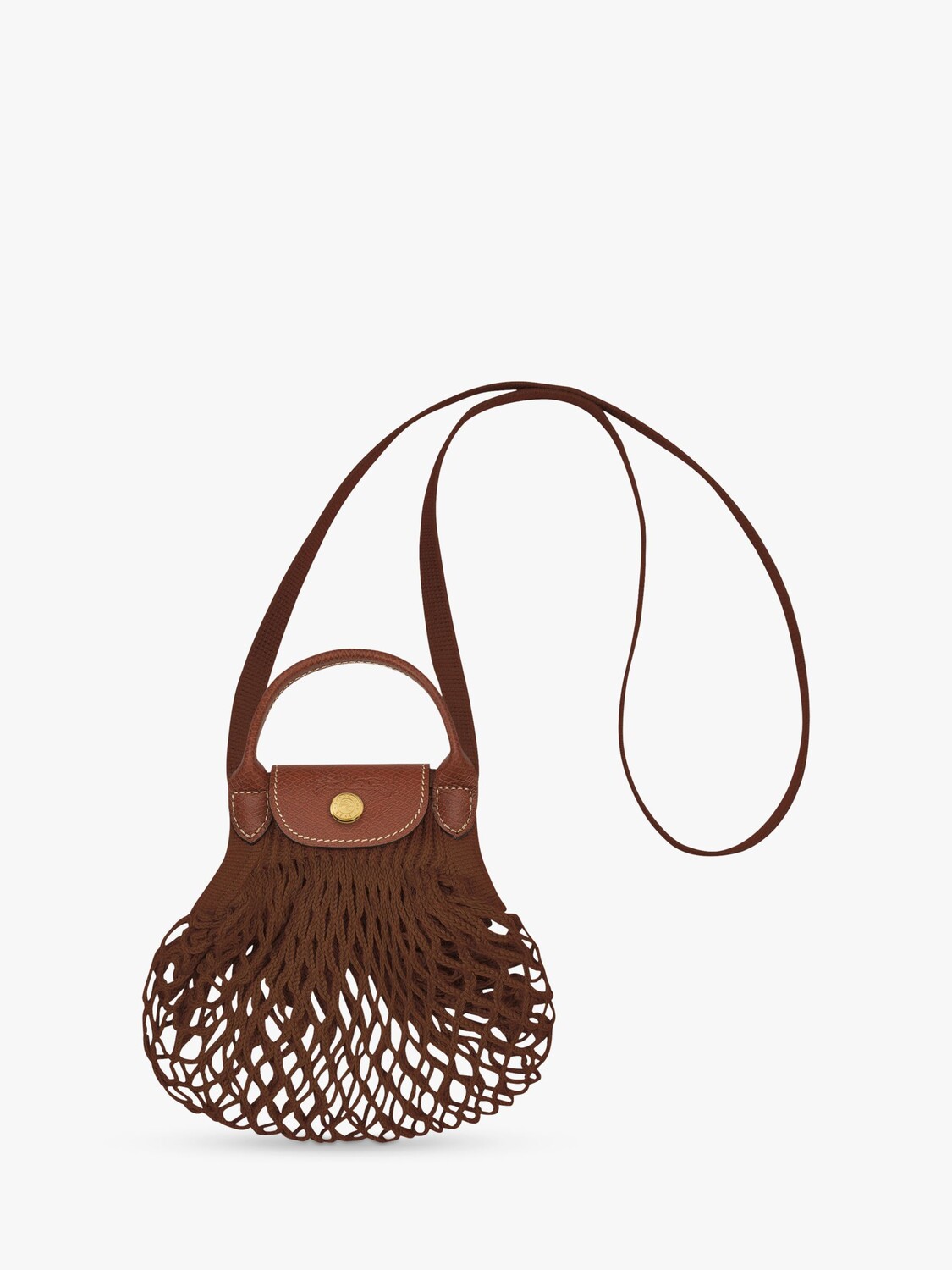 

Мини-сумка Longchamp Le Pliage Filet с верхней ручкой, табак