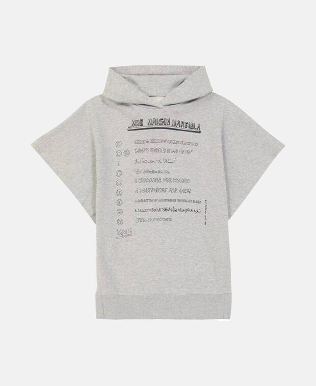 

Худи с капюшоном MM6 Maison Margiela Kids, серый