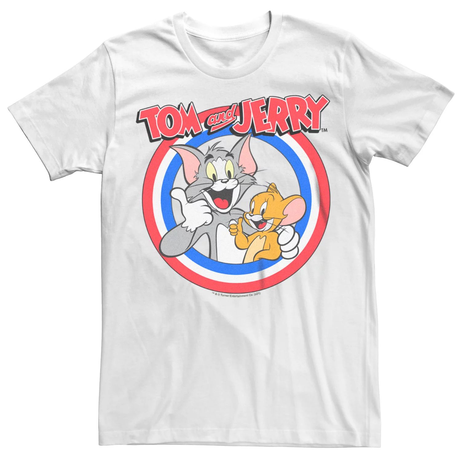 Мужская футболка с логотипом Tom & Jerry Americana Tom And Jerry Licensed Character