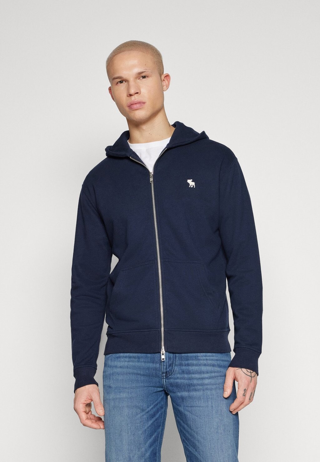 

Толстовка на молнии French Terry Icon Abercrombie & Fitch, цвет sky captain/moonbeam moose