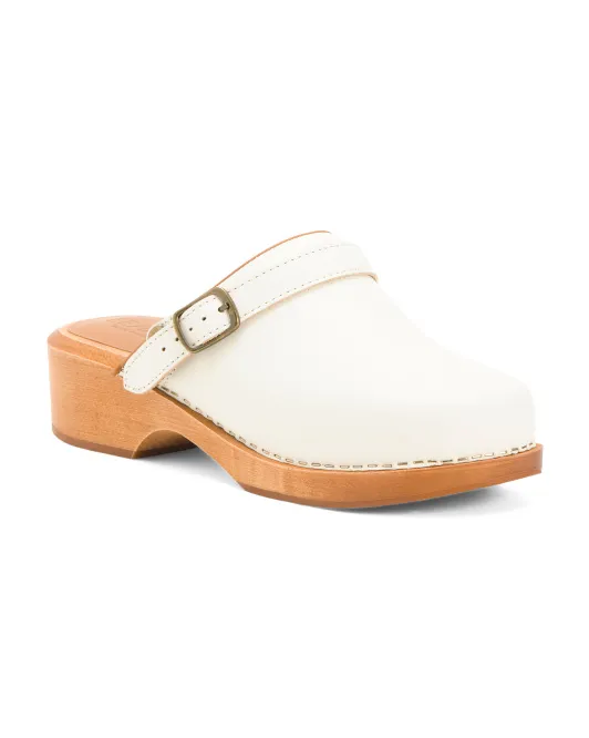 

Классические кожаные сабо 70-х годов Made In Italy Re/Done, цвет Off White