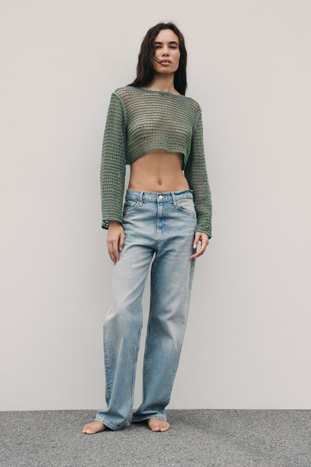 

Толстовка крючком ZARA, синий