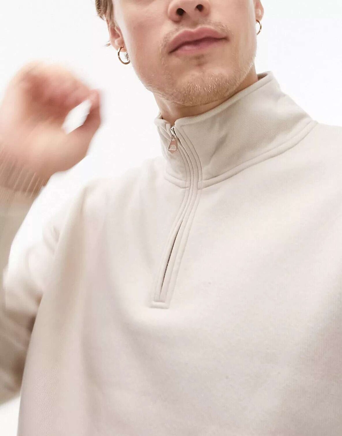 

Свитшот Topman на молнии 1/4 с камнем