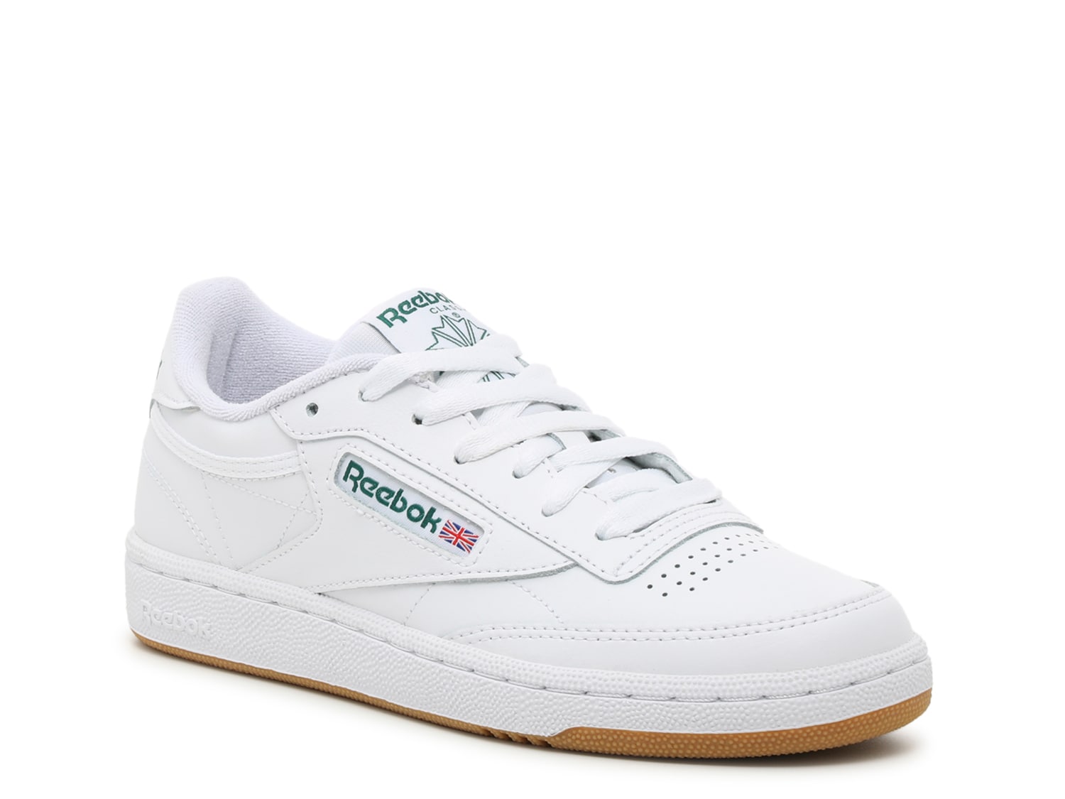 

Кроссовки Reebok Club C 85, белый/зеленый, Зеленый;белый, Кроссовки Reebok Club C 85, белый/зеленый