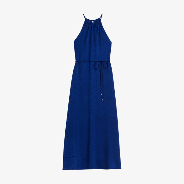 

Платье макси Farelll с жаккардовым узором и вырезом халтер Ted Baker, цвет cobalt