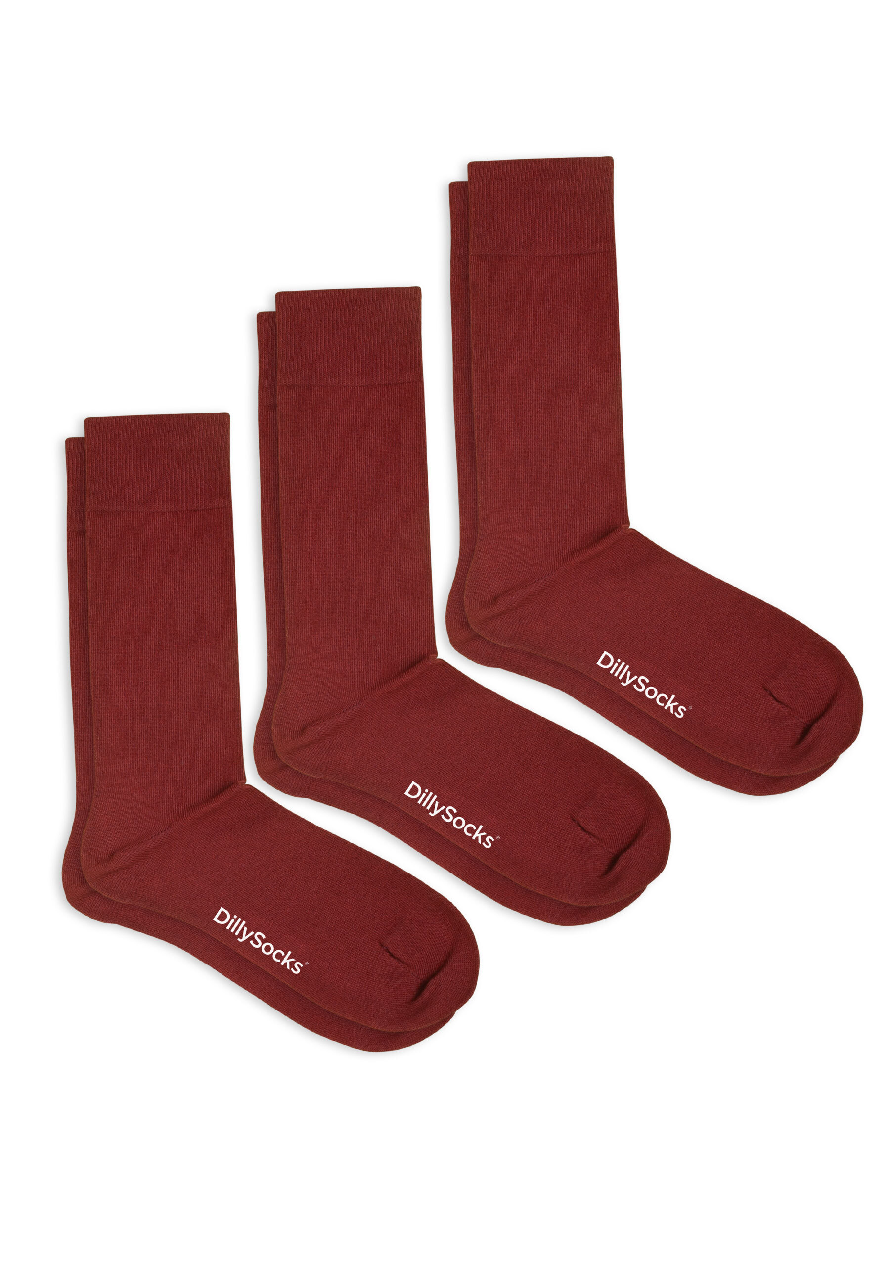 Носки DillySocks 3er Set One Color Smooth, цвет Smooth Wine Red