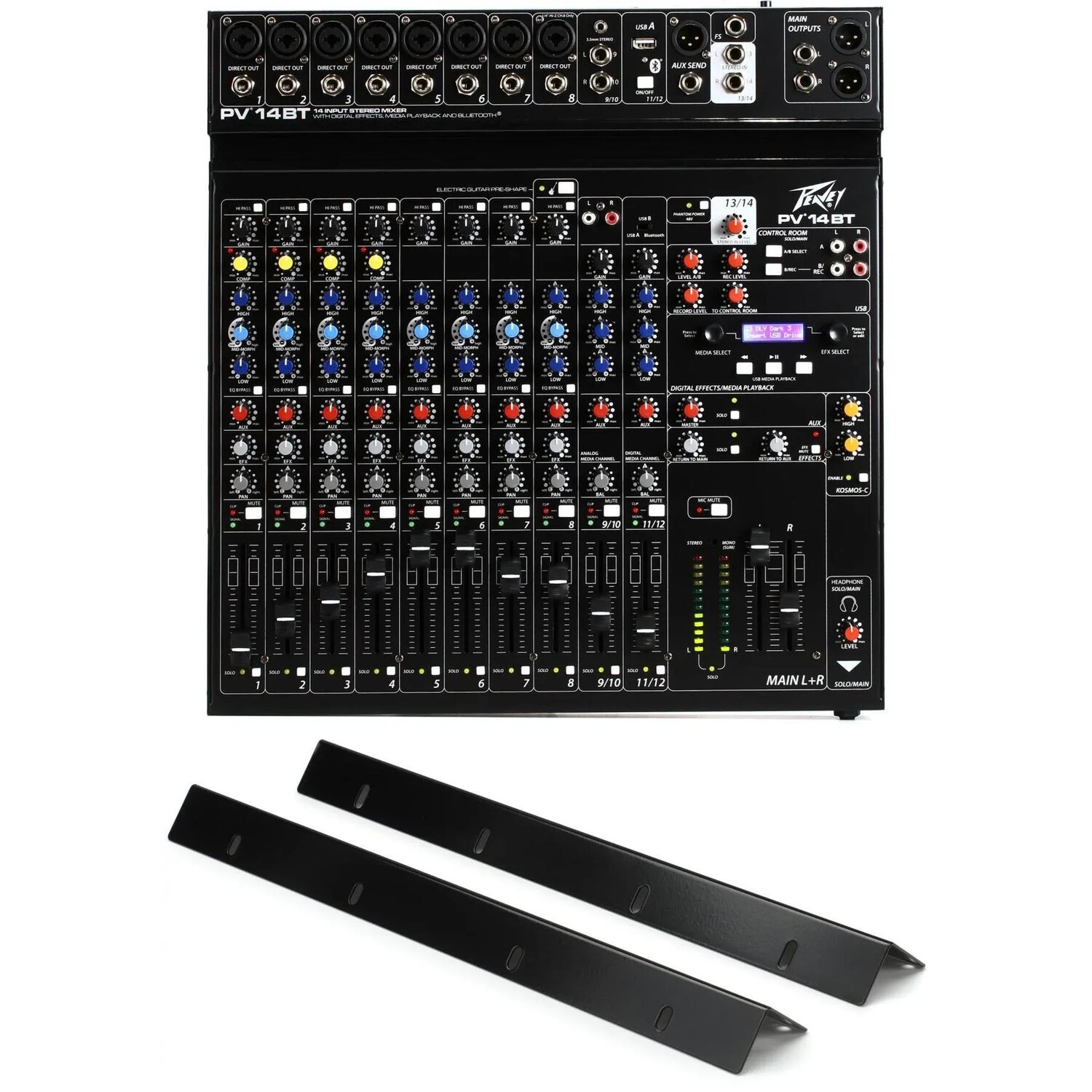

Микшер Peavey PV 14 BT с комплектом для монтажа в стойку