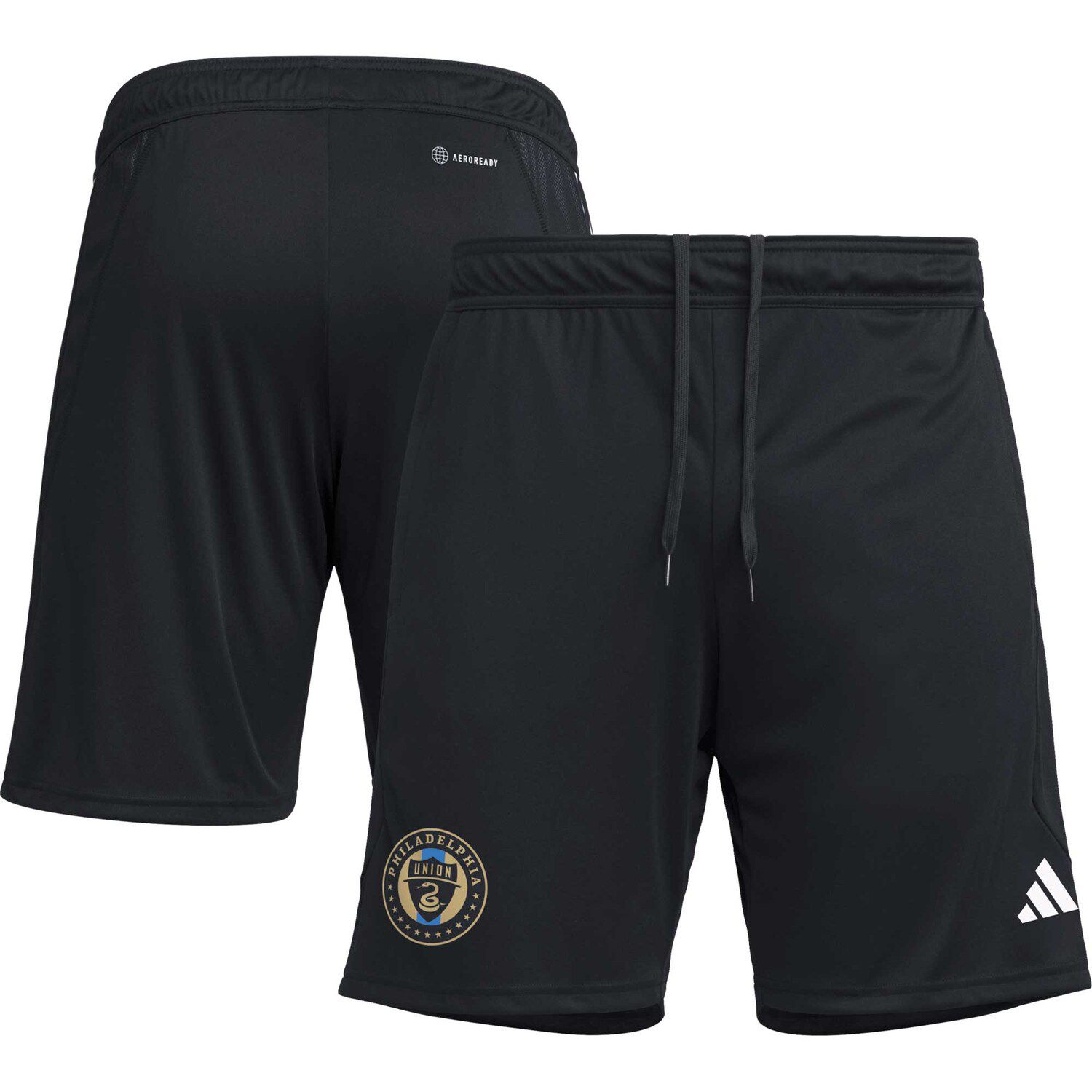 Мужские черные тренировочные шорты Philadelphia Union 2023 AEROREADY adidas