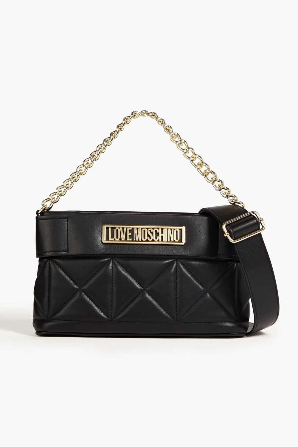 

Стеганая сумка-тоут из искусственной кожи Love Moschino, черный
