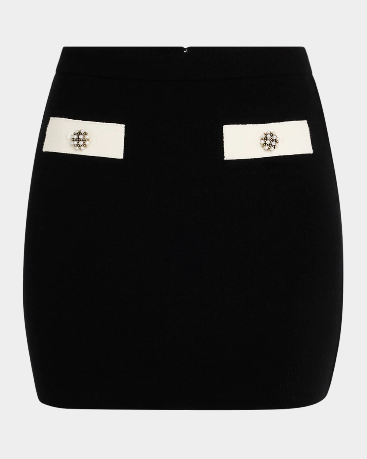 

Трикотажная мини-юбка Kipp Alice + Olivia, цвет Blacksoft White