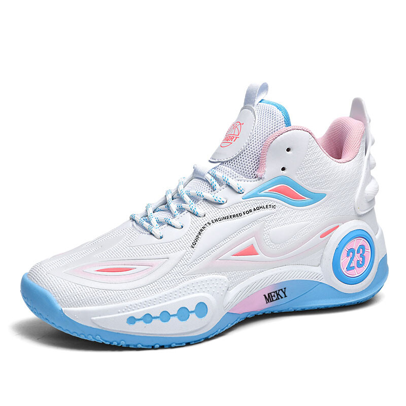 

Баскетбольные кроссовки Basketball Shoes Unisex Mid-top Meky, белый/розовый