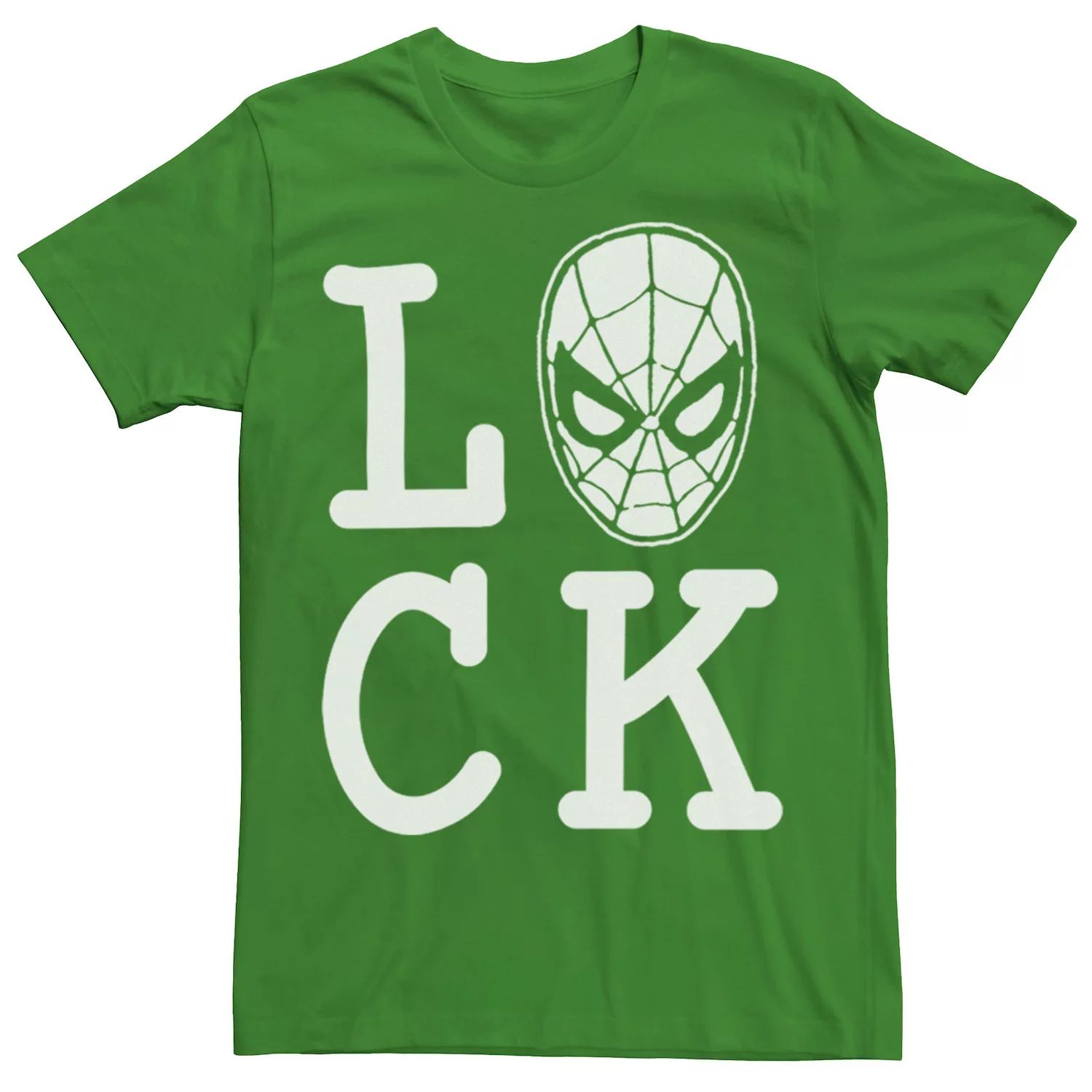 Мужская футболка с надписью «Человек-паук Lucky» ко Дню Святого Патрика Marvel мужская футболка с надписью hulk lucky ко дню святого патрика marvel