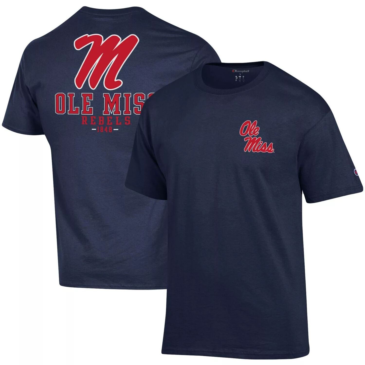

Мужская темно-синяя футболка Ole Miss Rebels Stack 2-Hit Champion, Синий