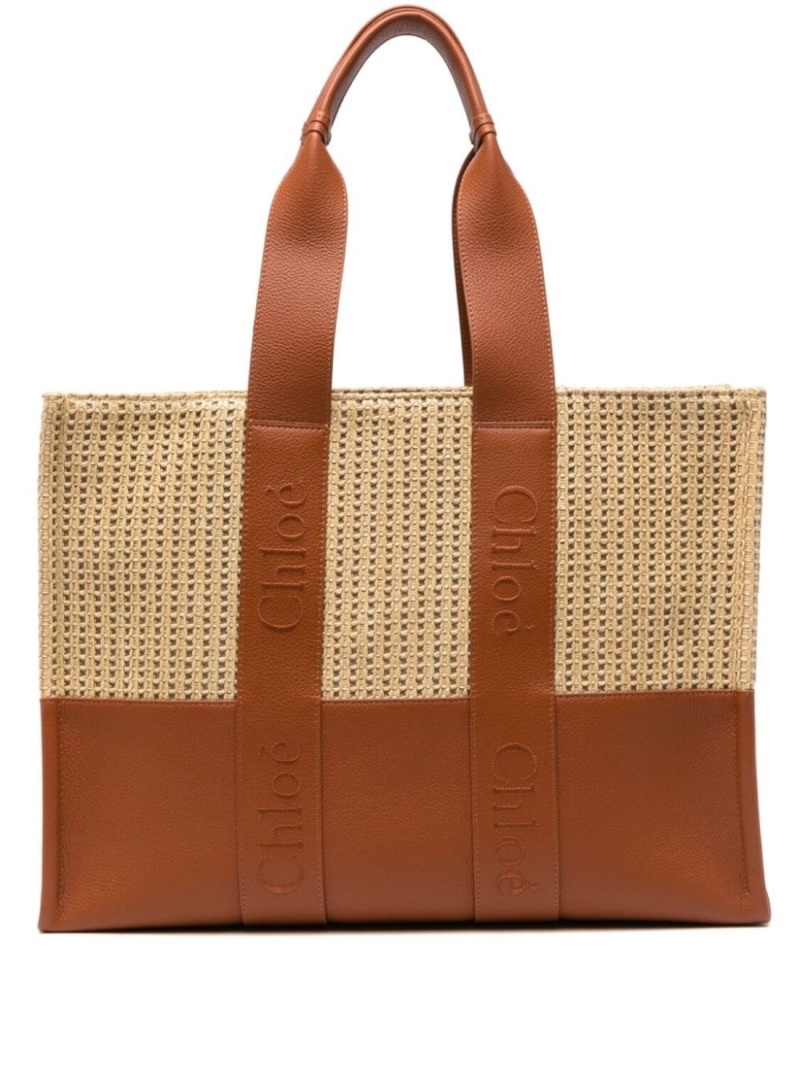 

Chloé сумка-тоут Woody среднего размера, серый
