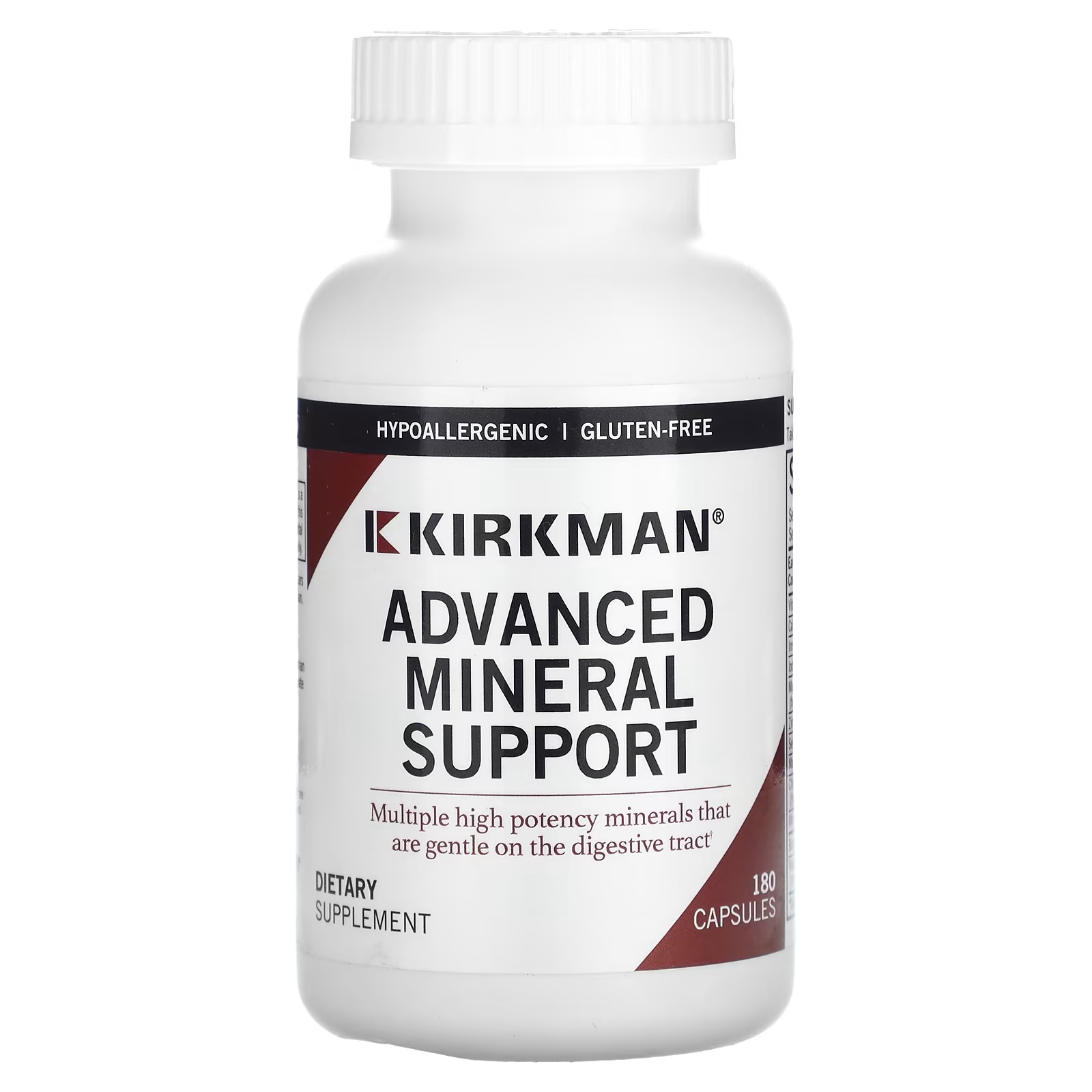 Kirkman Labs Advanced Mineral Support 180 капсул kirkman labs полный фермент dpp iv с isogest 180 капсул