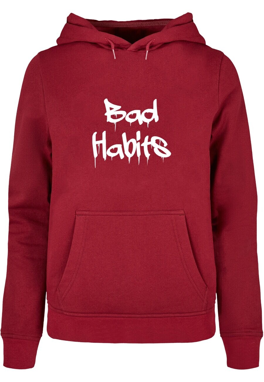 

Толстовка Merchcode BAD HABITS, бордовый